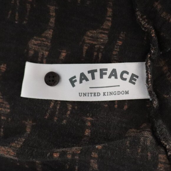 Fat Face Womens Brown Sz 6 Simone Animal Print Jersey Giraffe A-Line Midi Dress - Picture 10 of 11